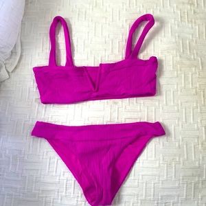 L space pink bikini